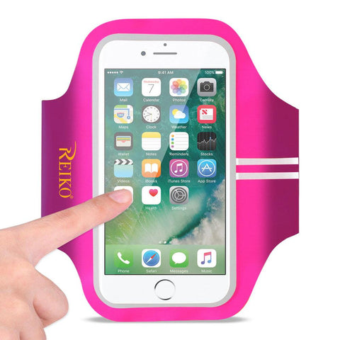 Reiko Running Sports Armband For Iphone 7/ 6/ 6s Or 5 Inches Device In Pink (5x5 Inches)
