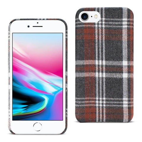 Reiko Iphone 8 Checked Fabric Case In Brown
