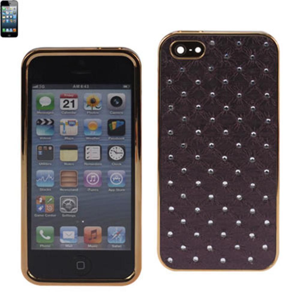 Reiko Iphone 5/5s/se Jewelry Diamond Studs Case In Dark Purple