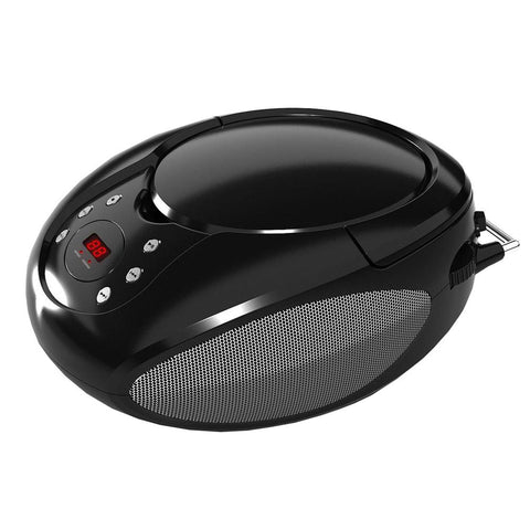 Supersonic Portable Cd Player With Aux Input And Am/fm Radio In Black