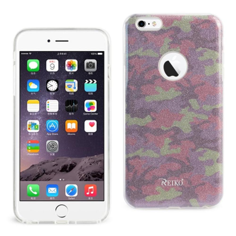 Reiko Iphone 6 Plus/ 6s Plus Shine Glitter Shimmer Camouflage Hybrid Case In Camouflage Purple