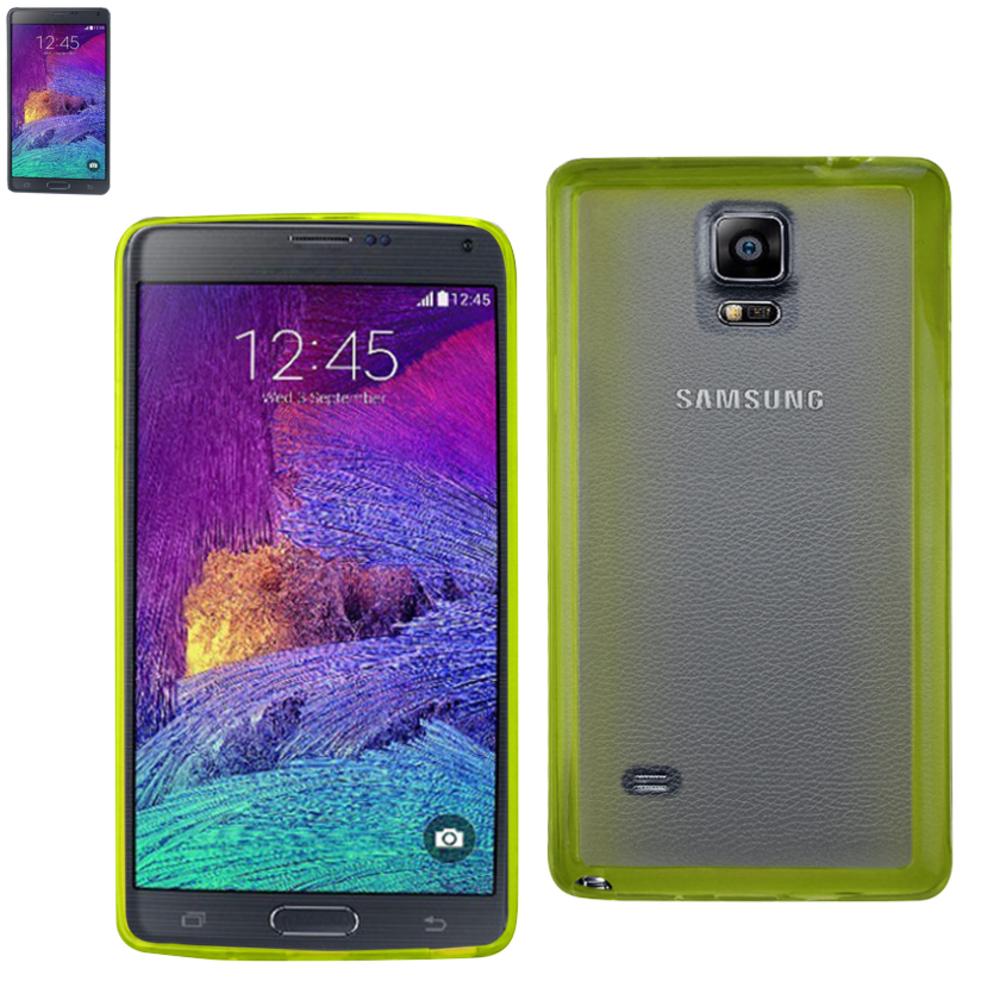 Reiko Samsung Galaxy Note 4 Clear Back Frame Bumper Case In Green