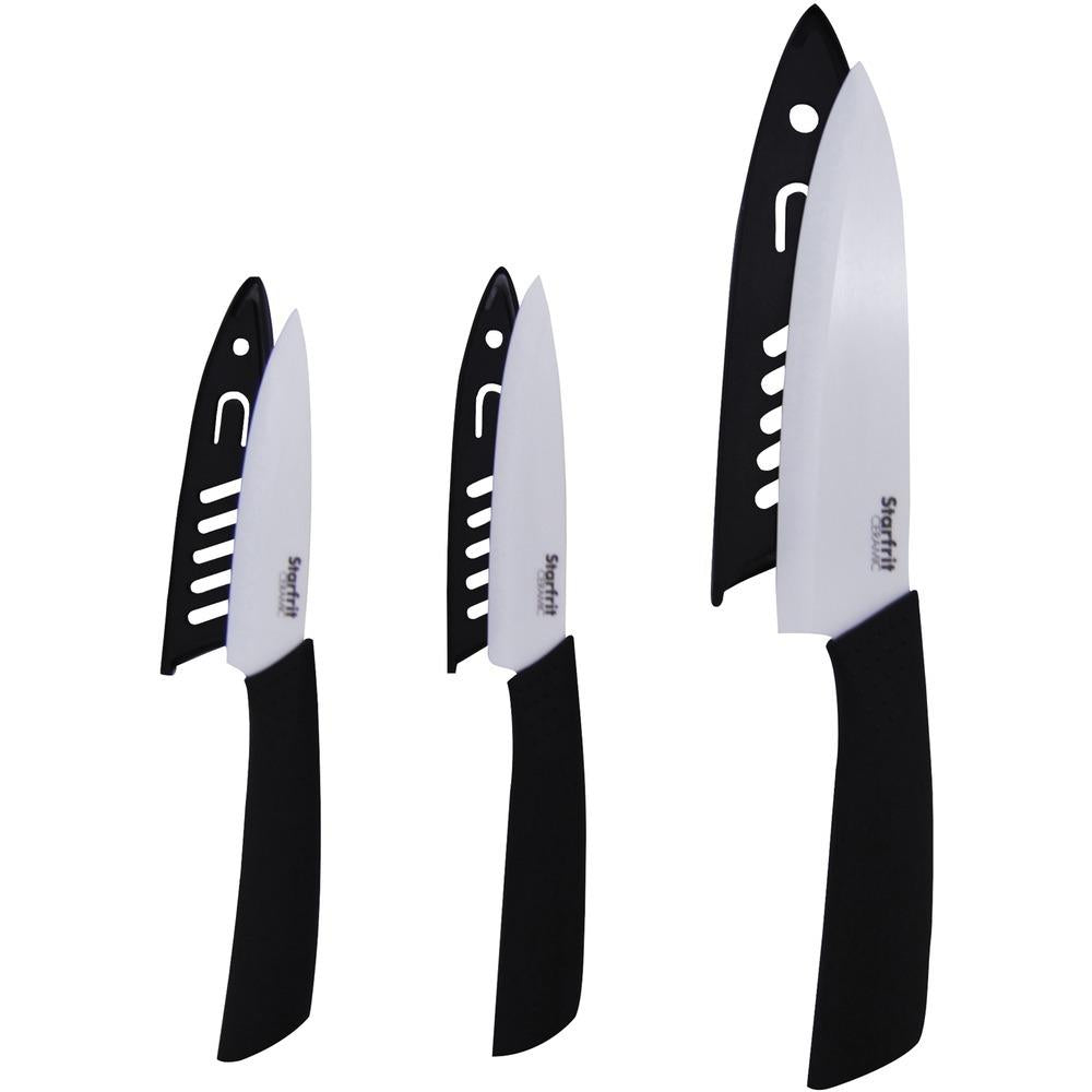 Starfrit 3-piece Set Of Ceramic Knives Srft092854