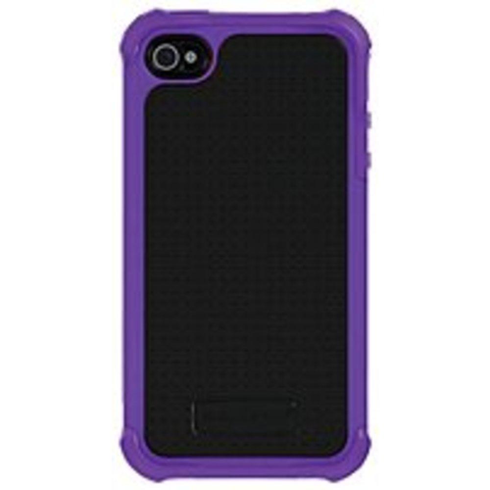 Ballistic Sa0582-m665 Soft Gel Case For Iphone 4 And 4s - Purple, Black