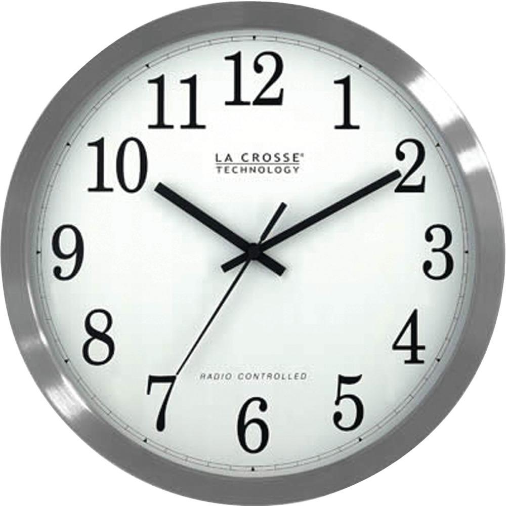 La Crosse Technology Wt-3126b 12 Stainless Steel Atomic Wall Clock