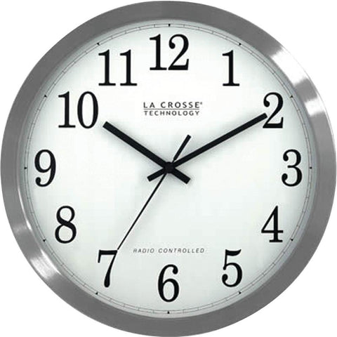 La Crosse Technology Wt-3126b 12 Stainless Steel Atomic Wall Clock
