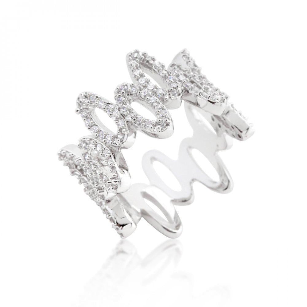 Cubic Zirconia Oval Fashion Ring (size: 05) R08308r-c01-05