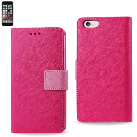Reiko Iphone 6 Plus 3-in-1 Wallet Case In Hot Pink
