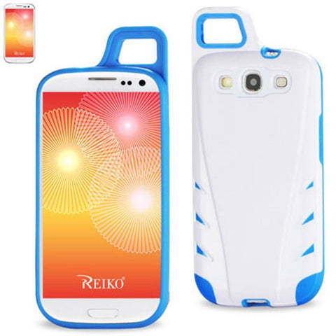 Reiko Samsung Galaxy S3 Dropproof Workout Hybrid Case With Hook In White Navy