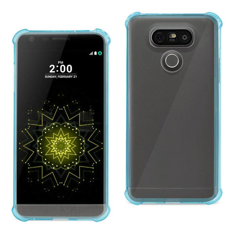 Reiko Lg G6 Clear Bumper Case With Air Cushion Shock Absorption In Clear Navy