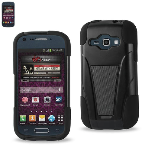 Reiko Samsung Galaxy Ring Hybrid Heavy Duty Case With Kickstand In Black