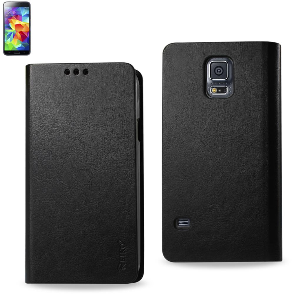 Reiko Samsung Galaxy S5 Flip Folio Case With Card Holder In Black