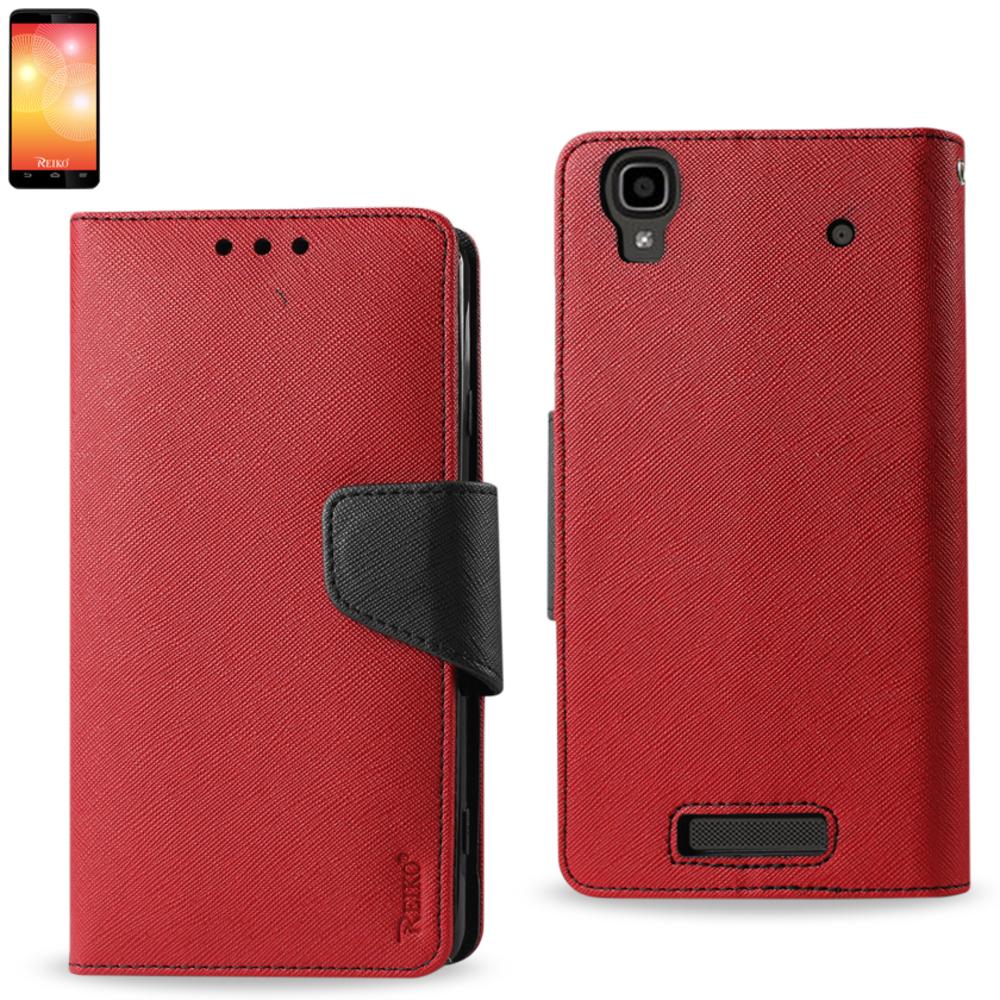 Reiko Zte Max 3-in-1 Wallet Case In Red