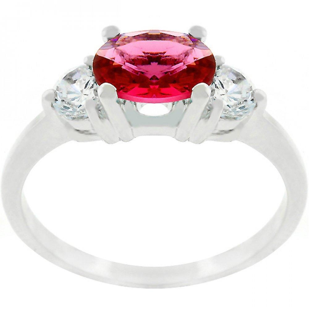 Oval Quartet Cubic Zirconia Ring (size: 10) R07597r-c13-10