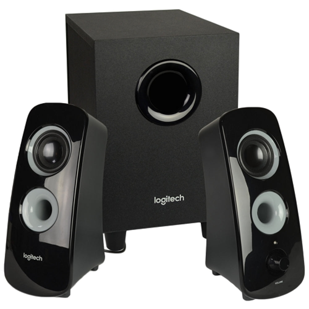 Logitech Z323 3-piece 2.1 Channel Multimedia Speaker System (black)