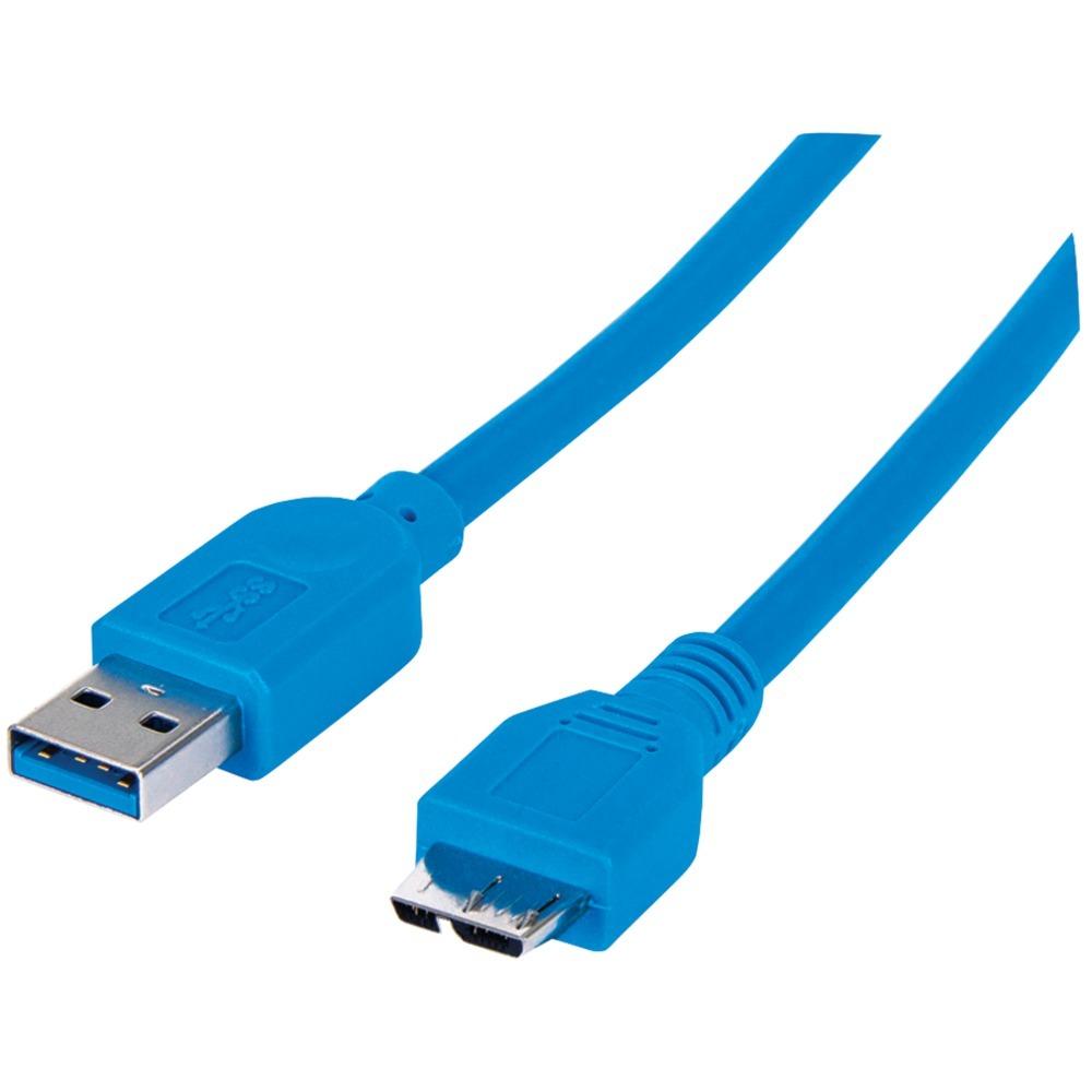 Manhattan A-male To Micro B-male Superspeed Usb 3.0 Cable&#44; 1m Ici393898