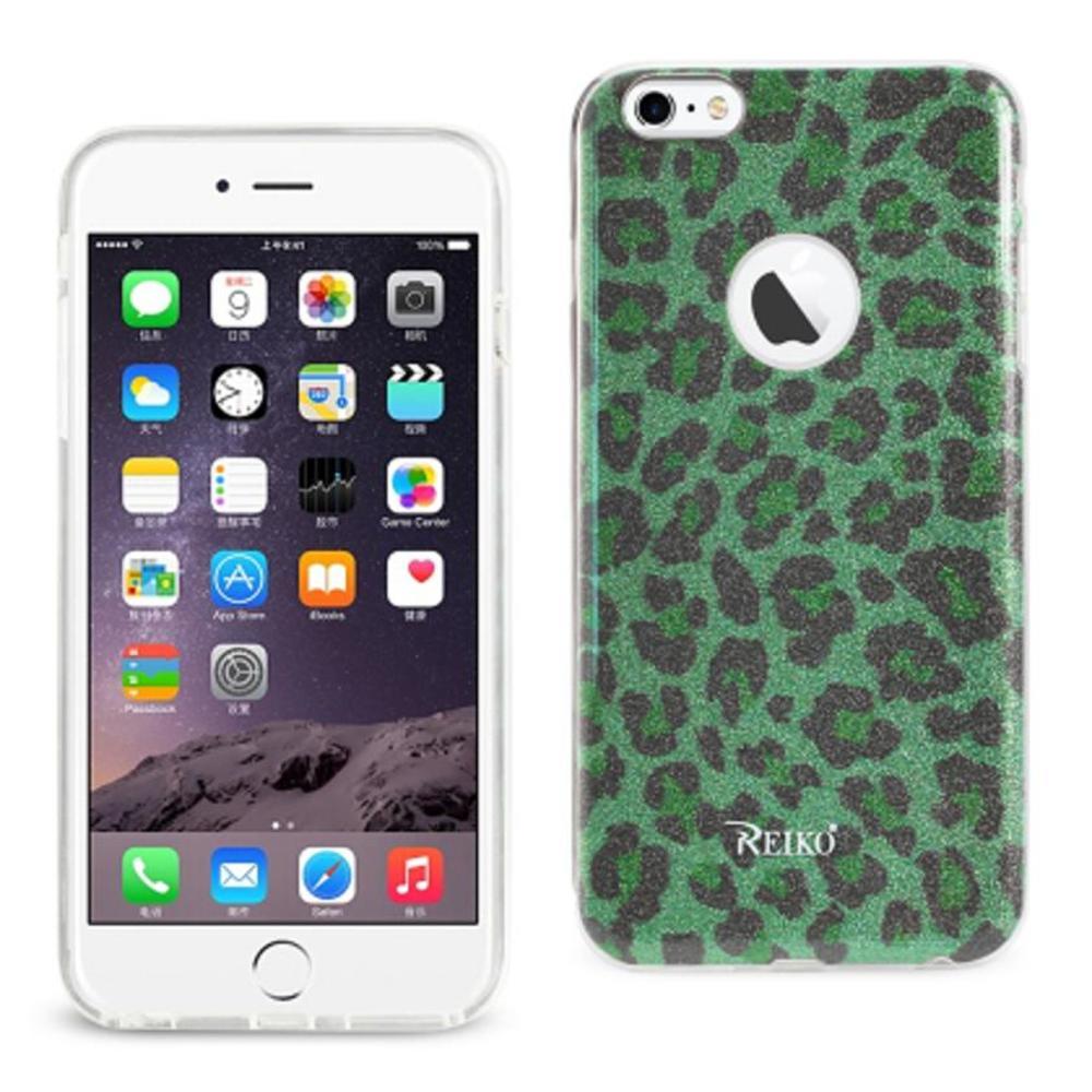 Reiko Iphone 6 Plus/ 6s Plus Shine Glitter Shimmer Hybrid Case In Leopard Green