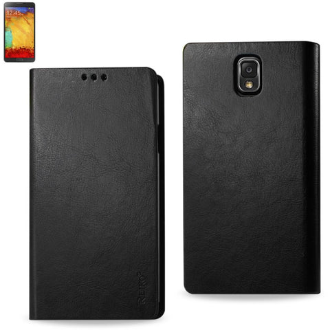 Reiko Samsung Galaxy Note 3 Flip Folio Case With Card Holder In Black