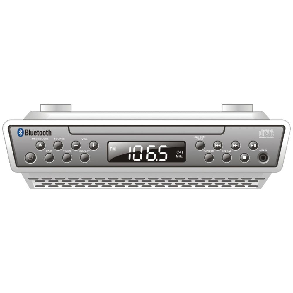 Sylvania Under-cabinet Bluetooth Cd Clock Radio Curskcr2713