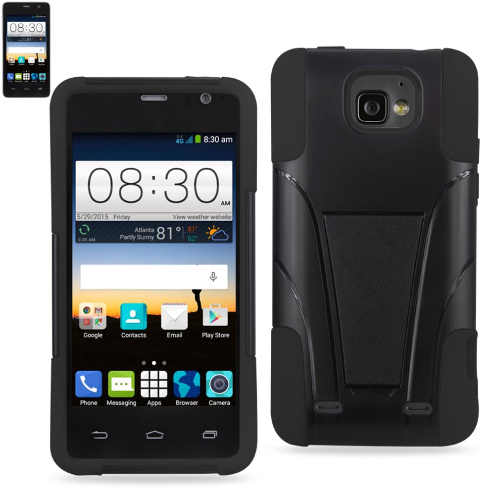 Reiko Zte Sonata 2 Hybrid Heavy Duty Case With Kickstand In Black