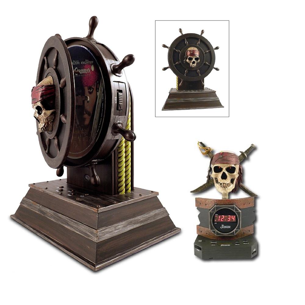 Disneys Pirates Of The Carabbean Dvd Player And Alarm Clock Bundle