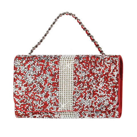 Reiko Horizontal Diamonds Pouch Iphone 6 Plus/ 6s Plus/ 7 Plus/ Samsung Galaxy S8 Edge In Red (6.62x3.46x0.68 Inches Plus)
