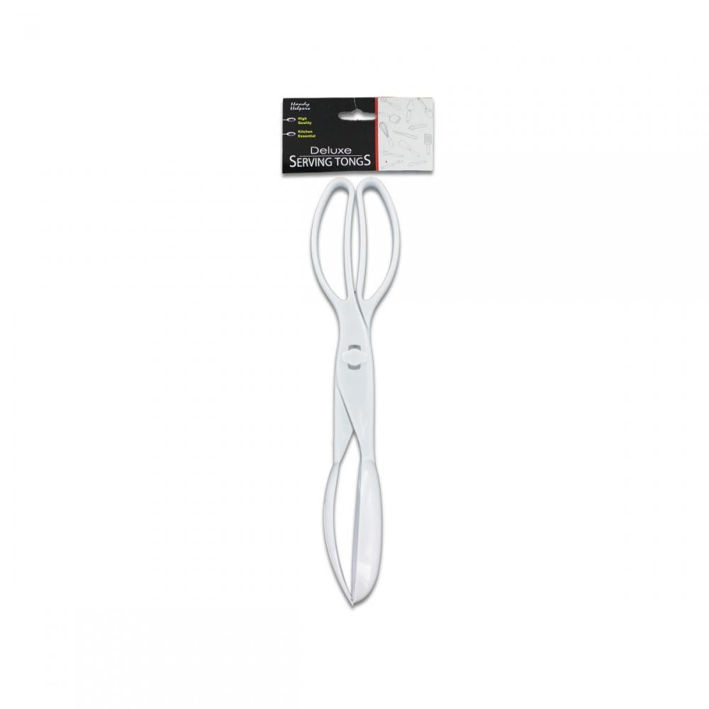 Deluxe Serving Tongs&#44; White Hw033