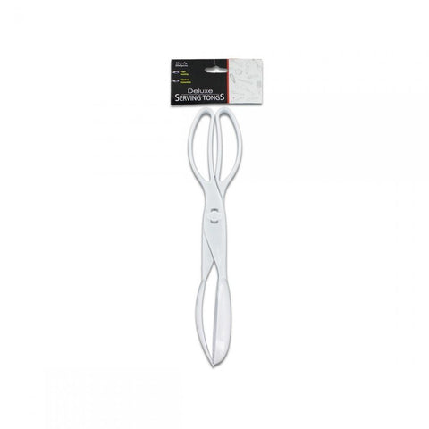 Deluxe Serving Tongs&#44; White Hw033