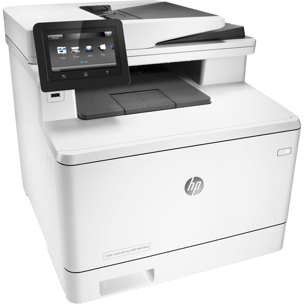 Hp Laserjet Pro M477fnw Laser Multifunction Printer - Color - Copier/fax/printer/scanner - 28 Ppm Mono/28 Ppm Color Print - 38400 X 600 Dpi Print - Manual Duplex Print - 1200 Dpi Optical Scan - 300 Sheets Input - Gigabit Ethernet - Wireless Lan