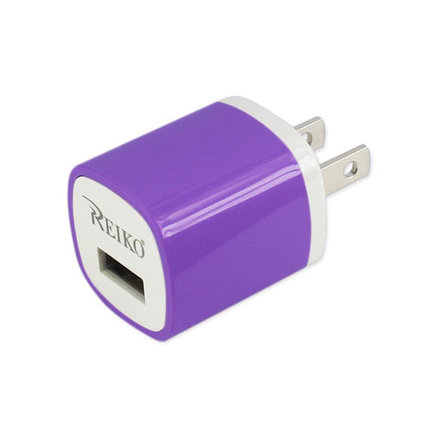 Reiko 1 Amp Wall Usb Travel Adapter Charger In Purple