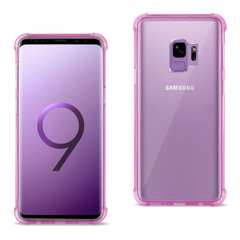 Reiko Samsung Galaxy S9 Clear Bumper Case With Air Cushion Protection In Clear Hot Pink