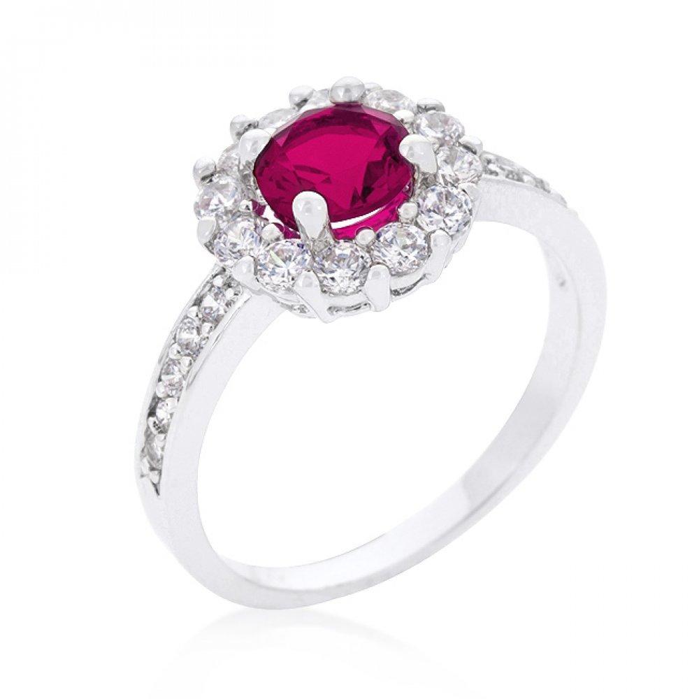 Bella Birthstone Engagement Ring In Pink (size: 07) R08347r-c17-07