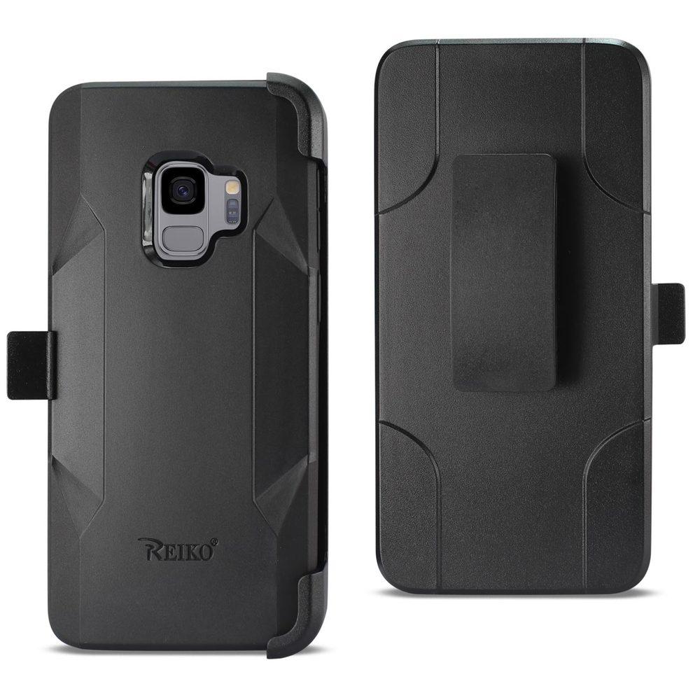 Reiko Samsung Galaxy S9 3-in-1 Hybrid Heavy Duty Holster Combo Case In Black