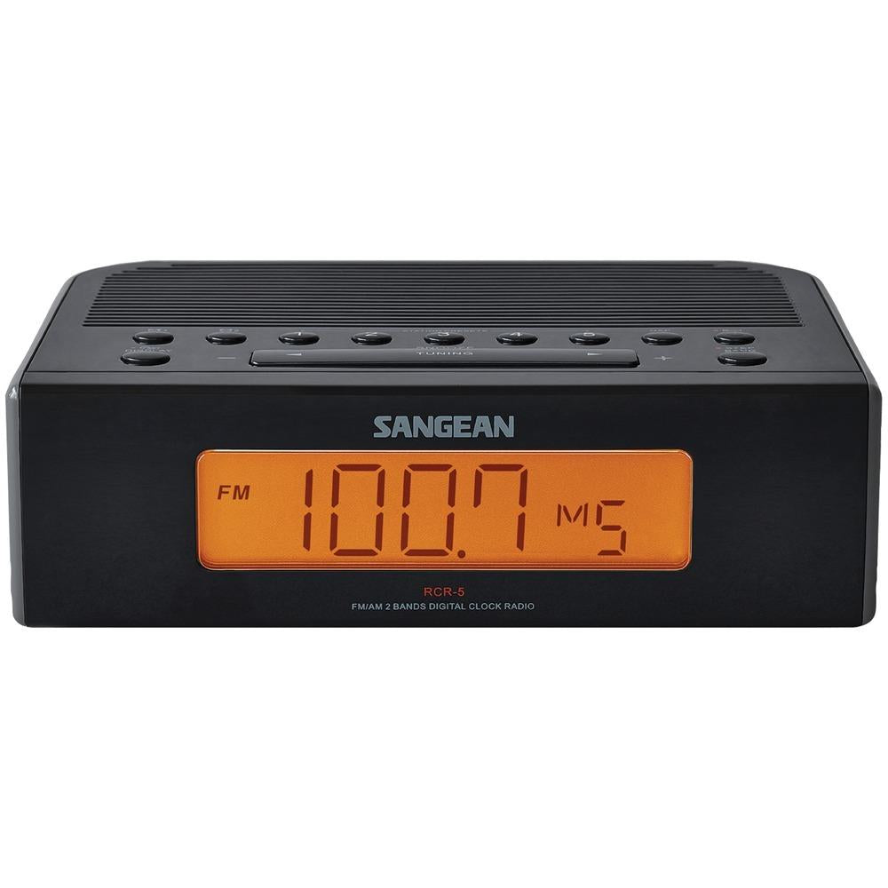Sangean Am And Fm Digital Tuning Clock Radio Sngrcr5bk