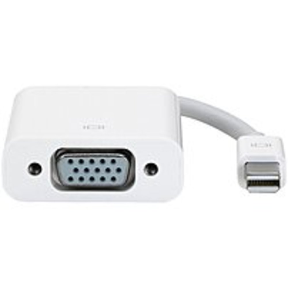 Apple Mb572z/b Mini Displayport To Vga Adapter Video Cable For Apple Macbook - 1 X Mini Displayport Male Digital Audio/video - 1 X 15-pin Hd-15 Female