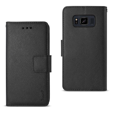 Reiko Samsung Galaxy S8 Active 3-in-1 Wallet Case In Black