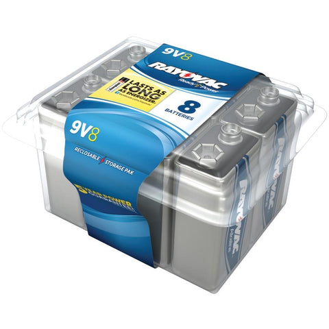 Rayovac Alkaline Batteries Reclosable Pro Pack (9v&#44; 8 Pk) Rvca16048ppf