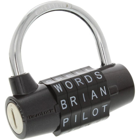 Wordlock Pl-004-bk 5-dial Combination Padlock (black)