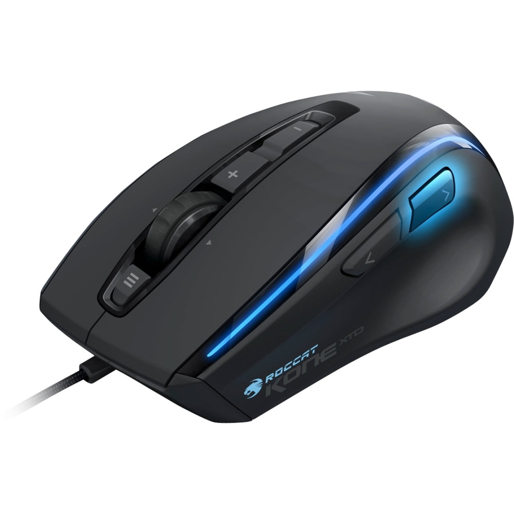 Roccat Kone Xtd - Max Customization Gaming Mouse - Laser - Left Handed - Black - Usb 2.0 - 8200 Dpi - Computer - Tilt Wheel - 8 Button(s) - Roccat Logo