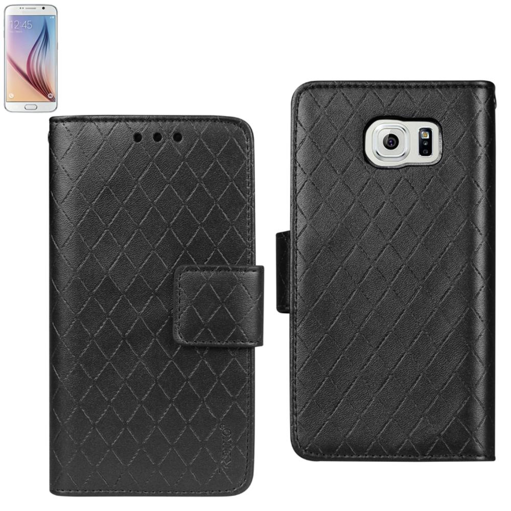 Reiko Samsung Galaxy S6 Rhombus Wallet Case In Black