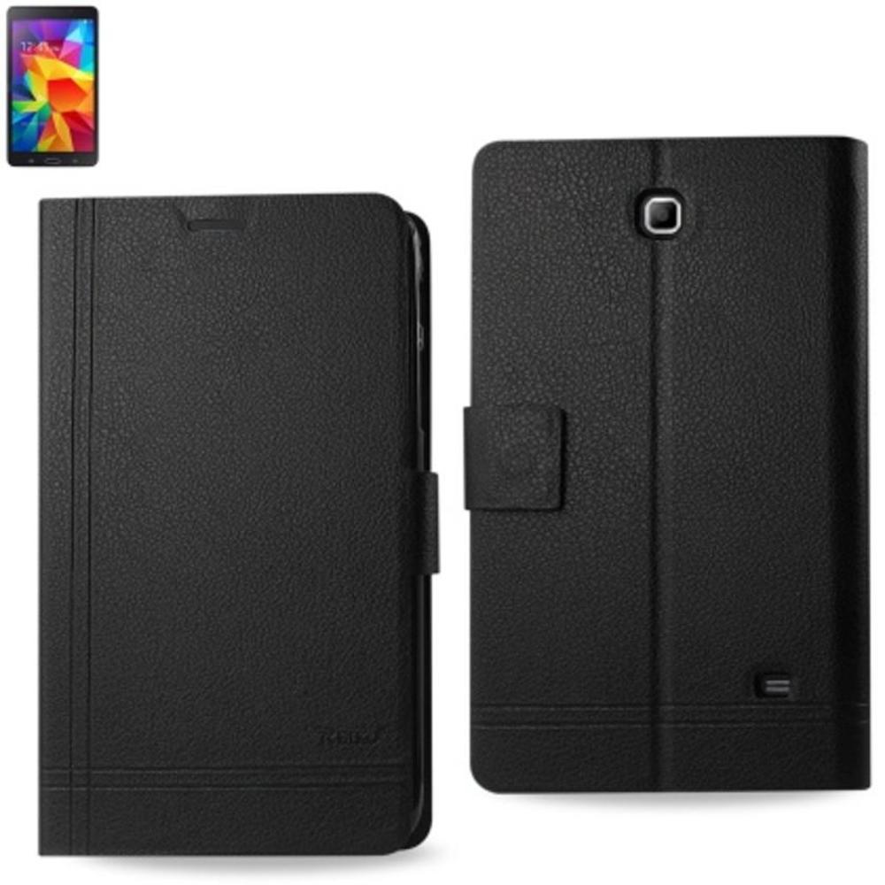 Reiko Samsung Galaxy Tab 4 7.0 Flip Folio Free Stand Case In Black