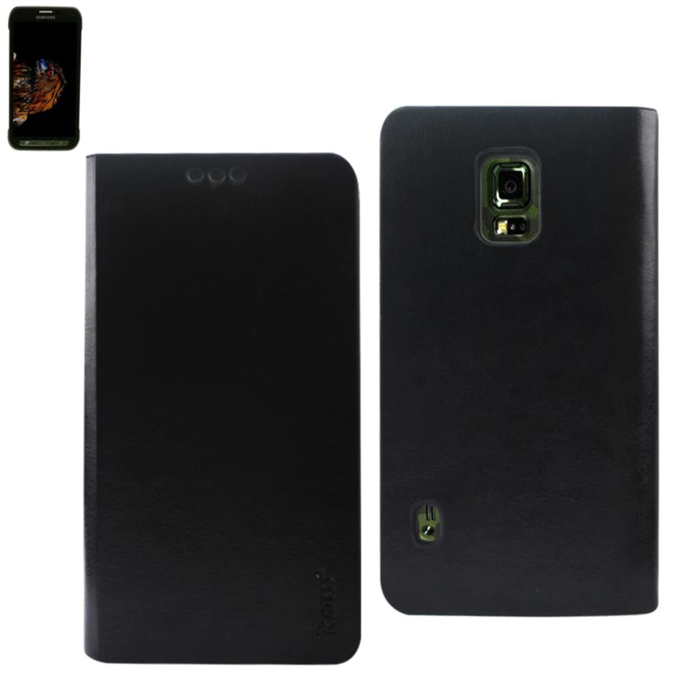 Reiko Samsung Galaxy S5 Active Flip Folio Case With Card Holder In Black