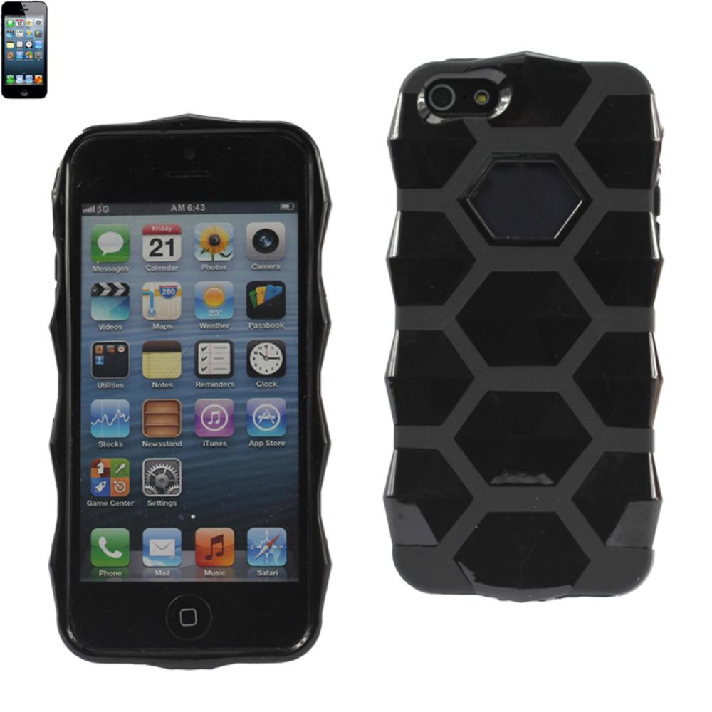 Reiko Iphone Se/ 5s/ 5 Jelly Hexagon Gel Case In Black