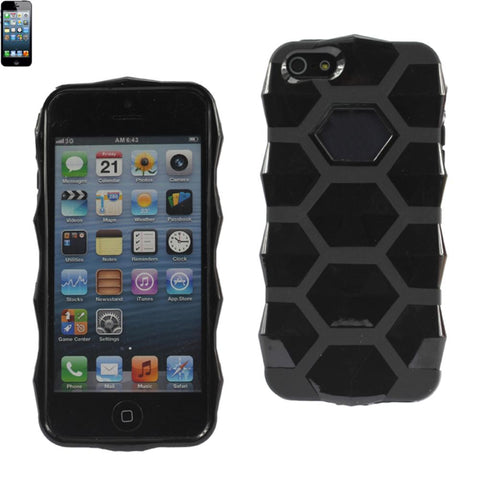 Reiko Iphone Se/ 5s/ 5 Jelly Hexagon Gel Case In Black