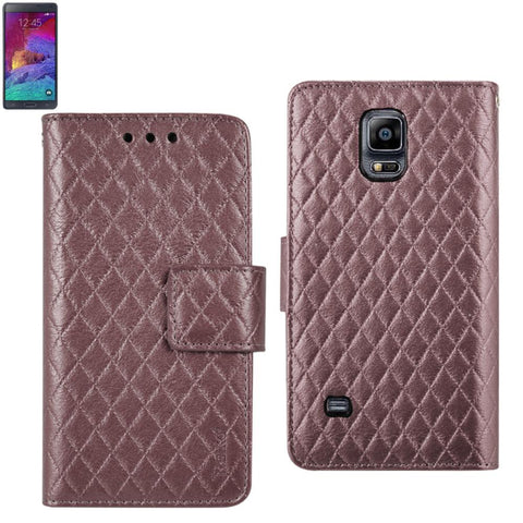 Reiko Samsung Galaxy Note 4 Rhombus Wallet Case In Pink
