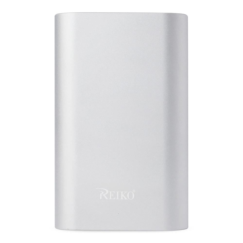 Reiko 2a5v 6800mah Universal Power Bank With Micro Cable And Dural Output Port In Silver