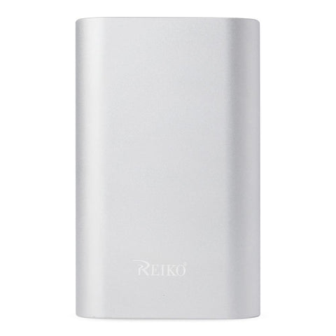 Reiko 2a5v 6800mah Universal Power Bank With Micro Cable And Dural Output Port In Silver