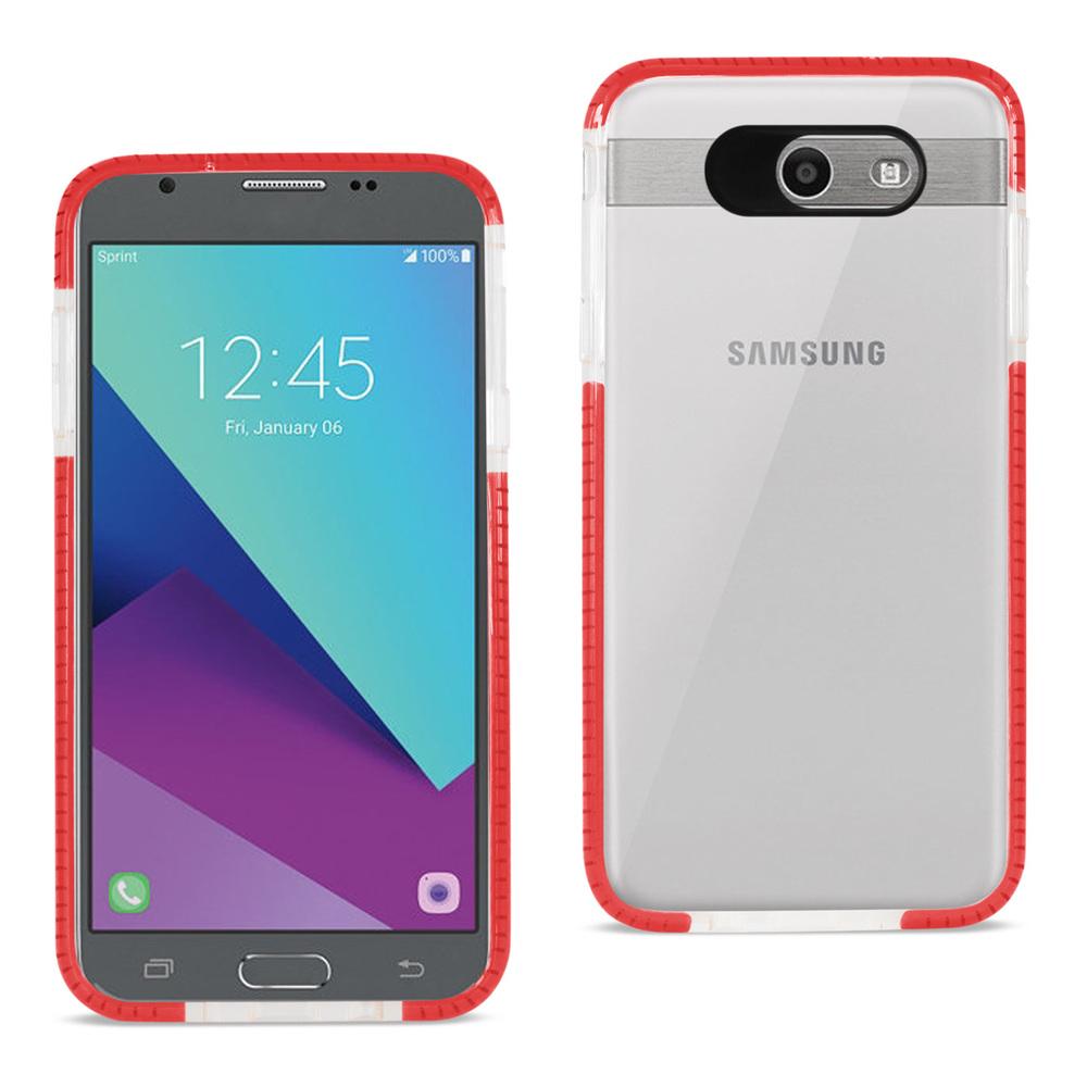 Reiko Samsung Galaxy J7 V (2017) Soft Transparent Tpu Case In Clear Rose Gold