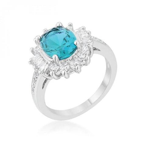 Chrisalee 3ct Ruby Cz Rhodium Classic Ring (size: 08) R08454r-c32-08