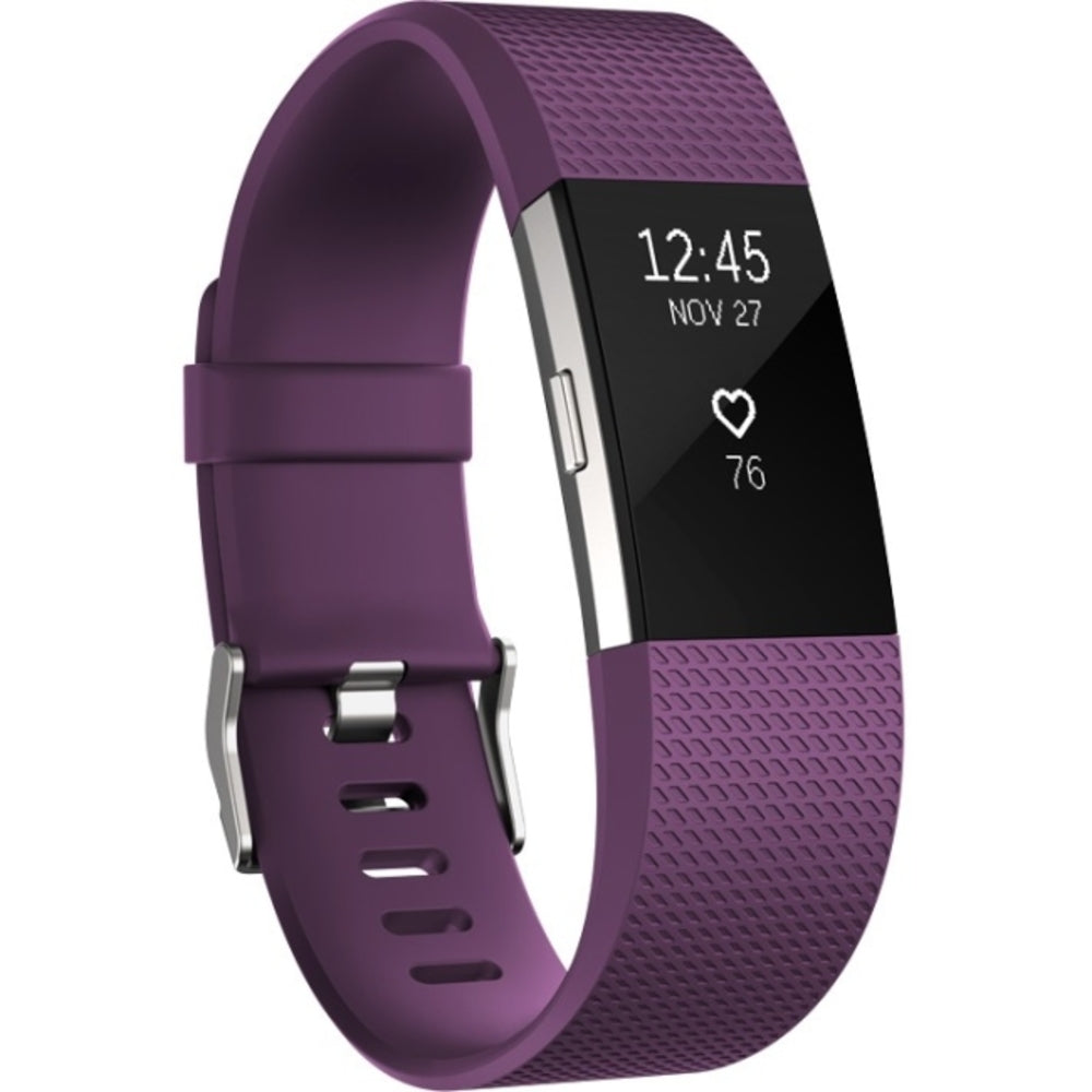 Fitbit Charge 2 Smart Band - Wrist - Accelerometer, Altimeter, Optical Heart Rate Sensor - Calendar, Silent Alarm, Alarm, Text Messaging - Heart Rate, Sleep Quality, Calories Burned, Steps Taken, Distance Traveled, Pace - Bluetooth - Bluetooth 4.0 - Gps -